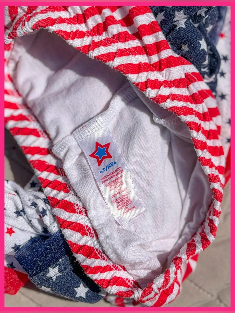 QUICK SHIP DISCOUNTED 4th of July Stars & Stripes Ruffle Tier Skort Skirt Girl 4 - Picture 5 of 5